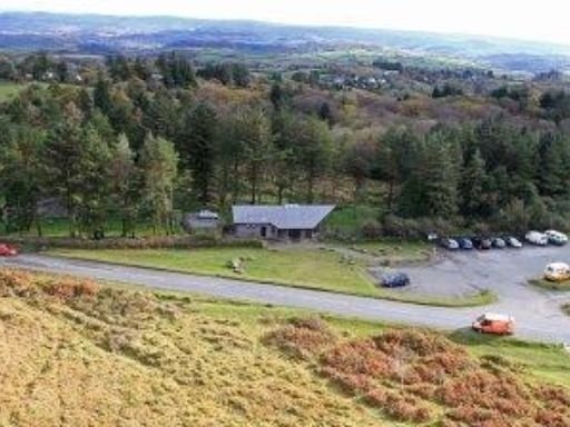 View of Haytor visitor centre and car park