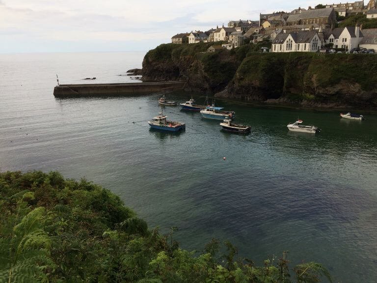 Small fishing boats in the harbour of Port Isaac