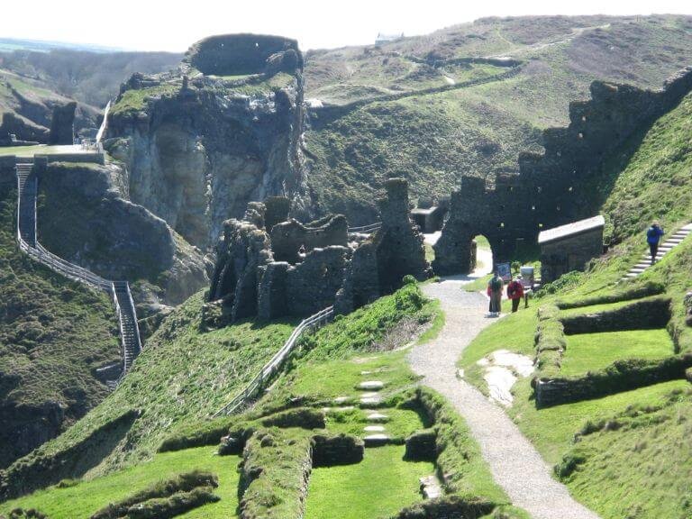 Ruins of coastal castle at Tintagel believed to be Camelot